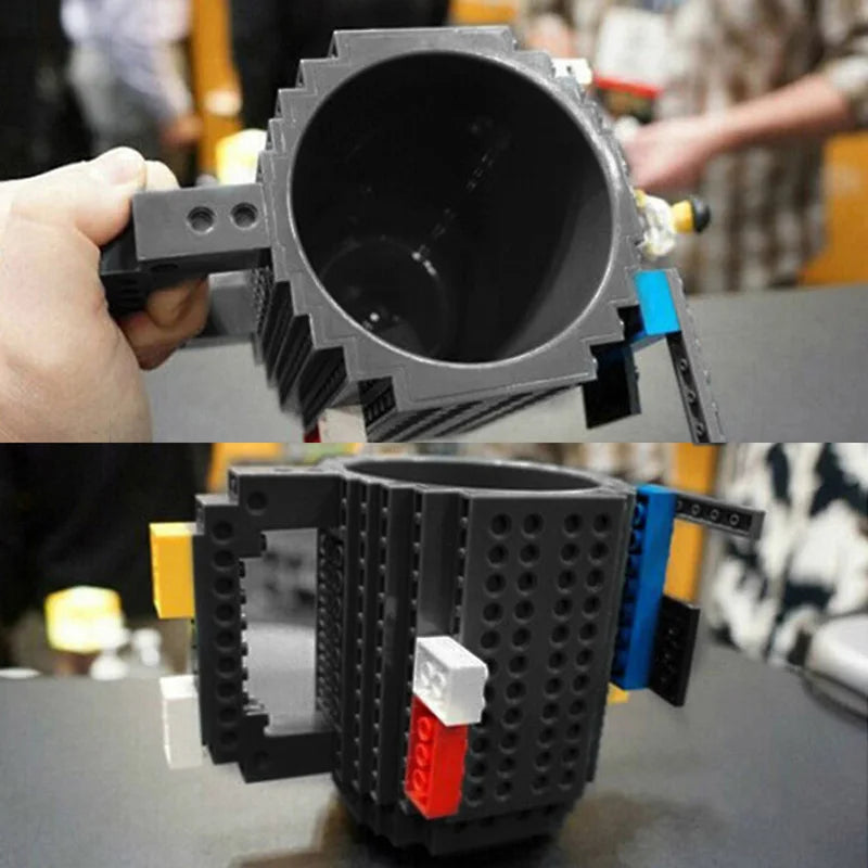350ml Creative Milk Mug Coffee Cups Creative Build-on Brick Mug Cups Drinking Water Holder