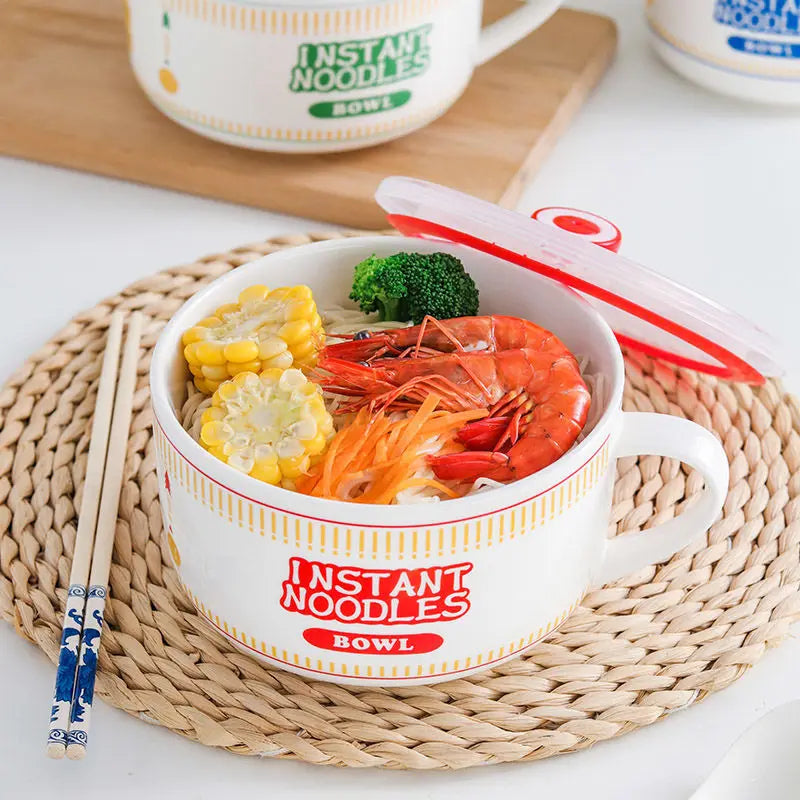 Ceramics Instant Noodle Porridge Bowl Cup lunch Bowl Mug