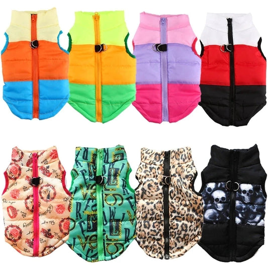 Winter Warm Pet Clothes For Small Dogs Windproof Pet Dog Coat Jacket Padded Clothing