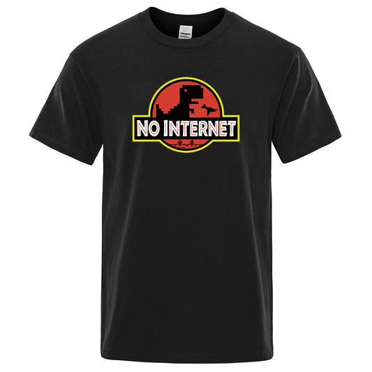 Dinosaur Printed T shirt Tops Men T-shirt