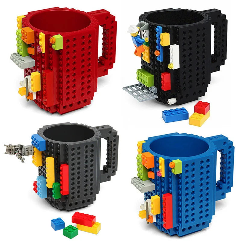 350ml Creative Milk Mug Coffee Cups Creative Build-on Brick Mug Cups Drinking Water Holder