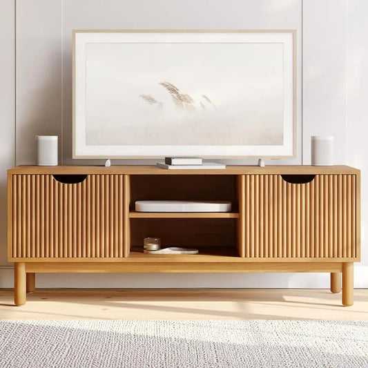 TV Stand Console Living Room Furniture with Shelves