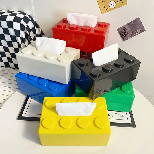 Creative Blocks Tissue Box Wall-mounted Paper Holder Bathroom Face Towel Box Organizer