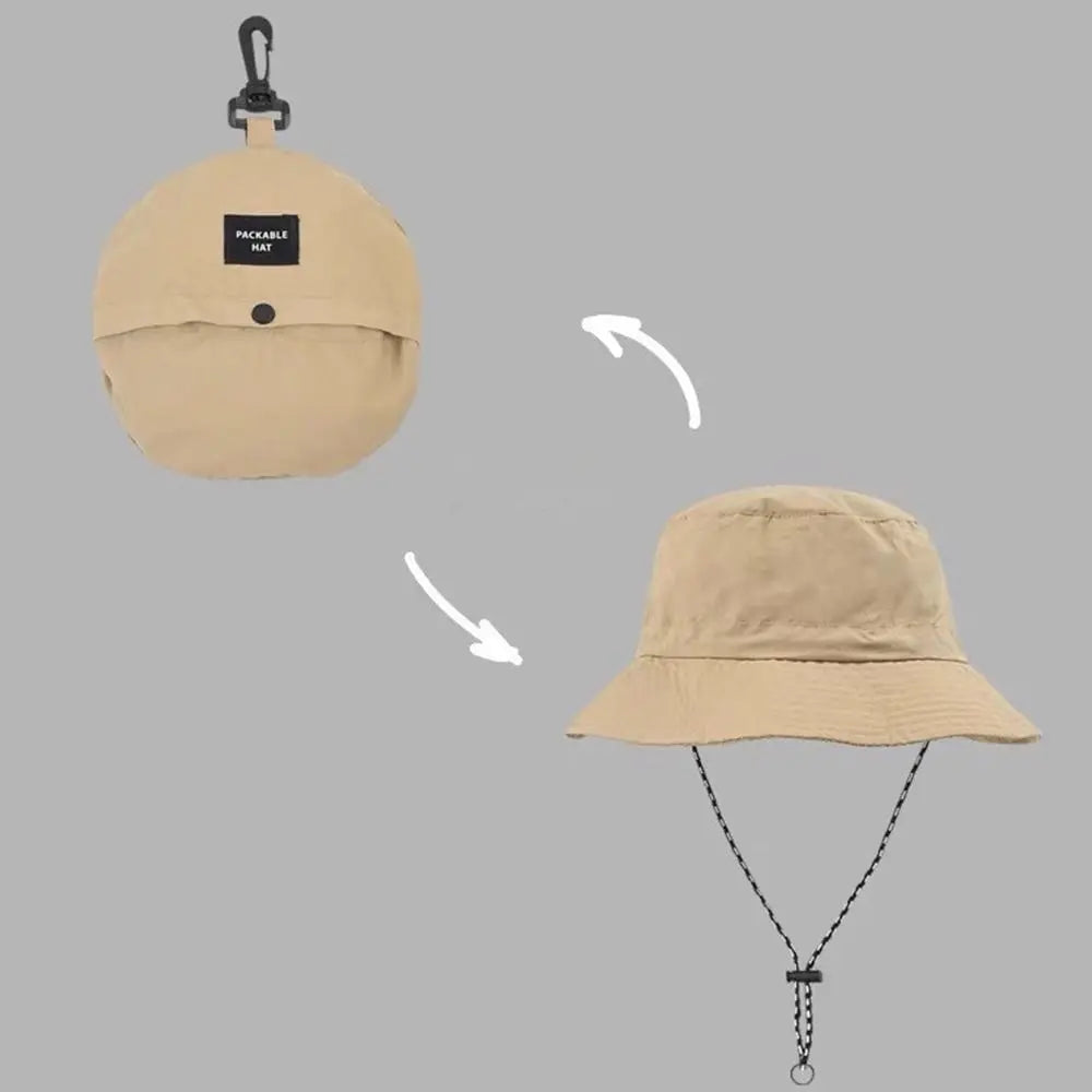 Sun Protection Waterproof Bucket Hat Summer Camping Hiking Cap Anti-UV Sun Hat