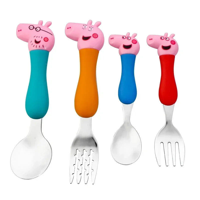 Tableware Fork Spoon Toy Figure Pattern Set