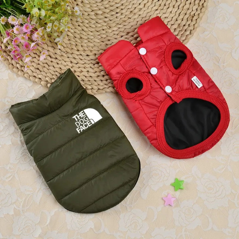 Double Sided Dog Coat Winter Warm Pet Dog Clothes For Small Medium Dogs Vest Chihuahua Clothing