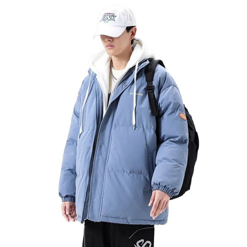 Winter Warm Jacket Men’s Streetwear Fashion Parka Men Hooded Thick Fashion Loose Coat