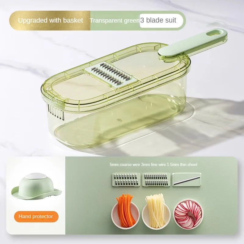 Multi-functional Vegetable Cutter Potato Shredding Home Kitchen Slicer Cucumber Rubbing Shaver