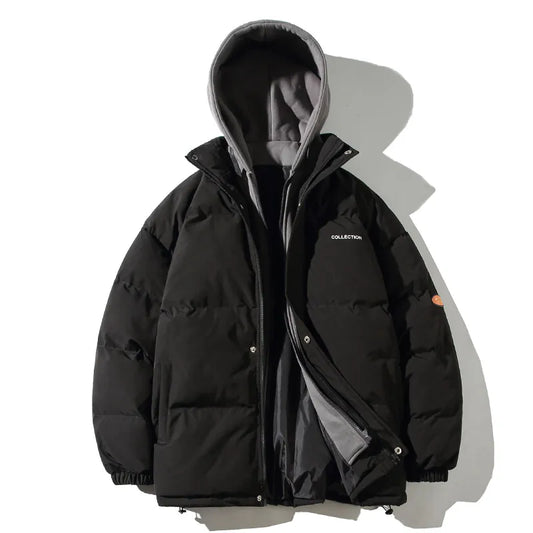 Winter Warm Jacket Men’s Streetwear Fashion Parka Men Hooded Thick Fashion Loose Coat