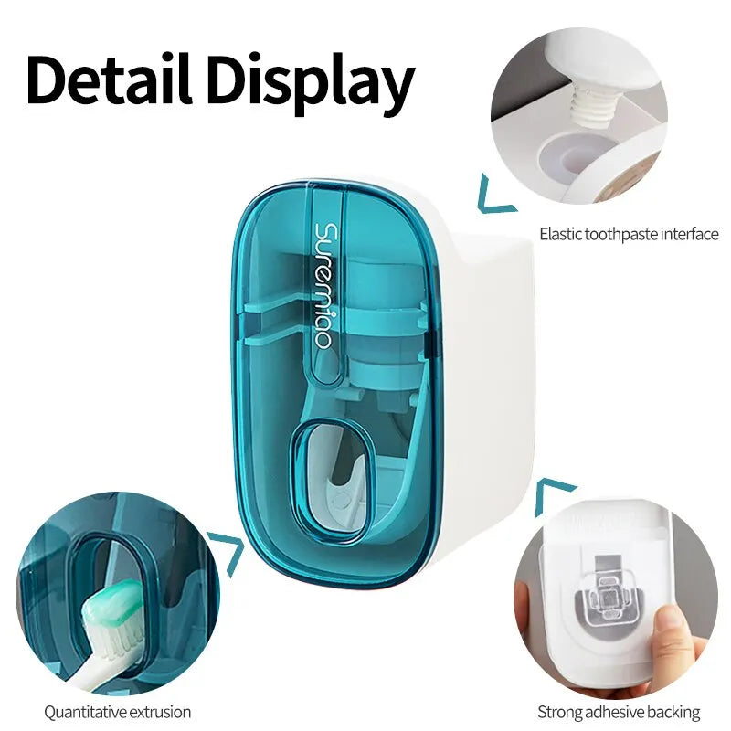 1 PCS Automatic Toothpaste Dispenser Bathroom Accessories Wall Mount Lazy Toothpaste Squeezer