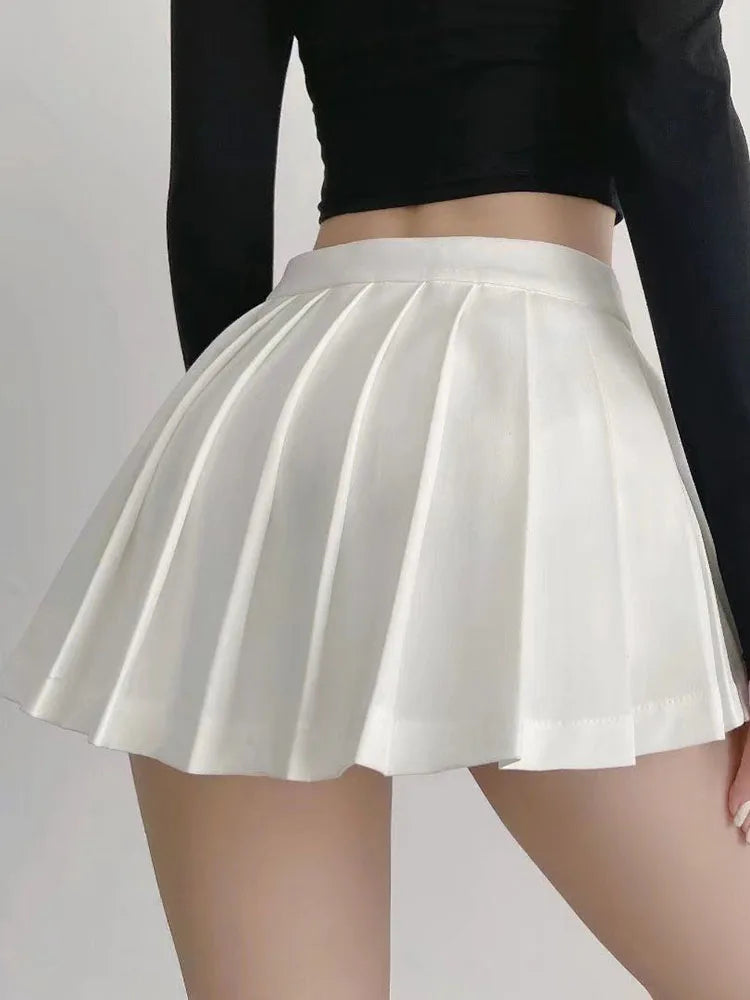 Women Skirts High Waist Summer Vintage Mini Skirts Tennis Skirt