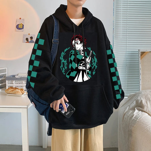 Anime Hoodie Plus Size Hooded Long Sleeve Streetwear Clothing