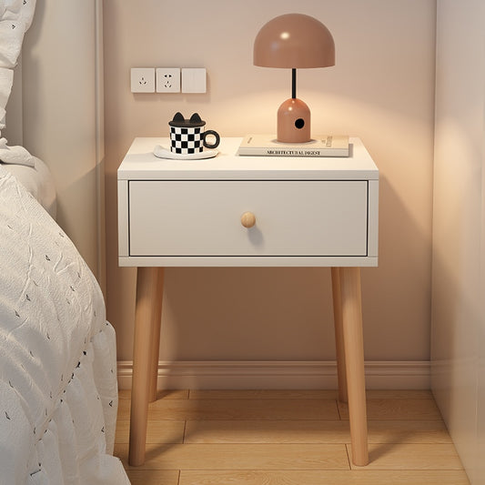 Bedside Table Simple Nightstand Drawer Office Wood Bedroom Furniture