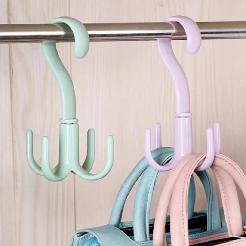 Space Saving Rotated Hanger Hooks Clothes Rack Hanger Organizer Bag Hanger