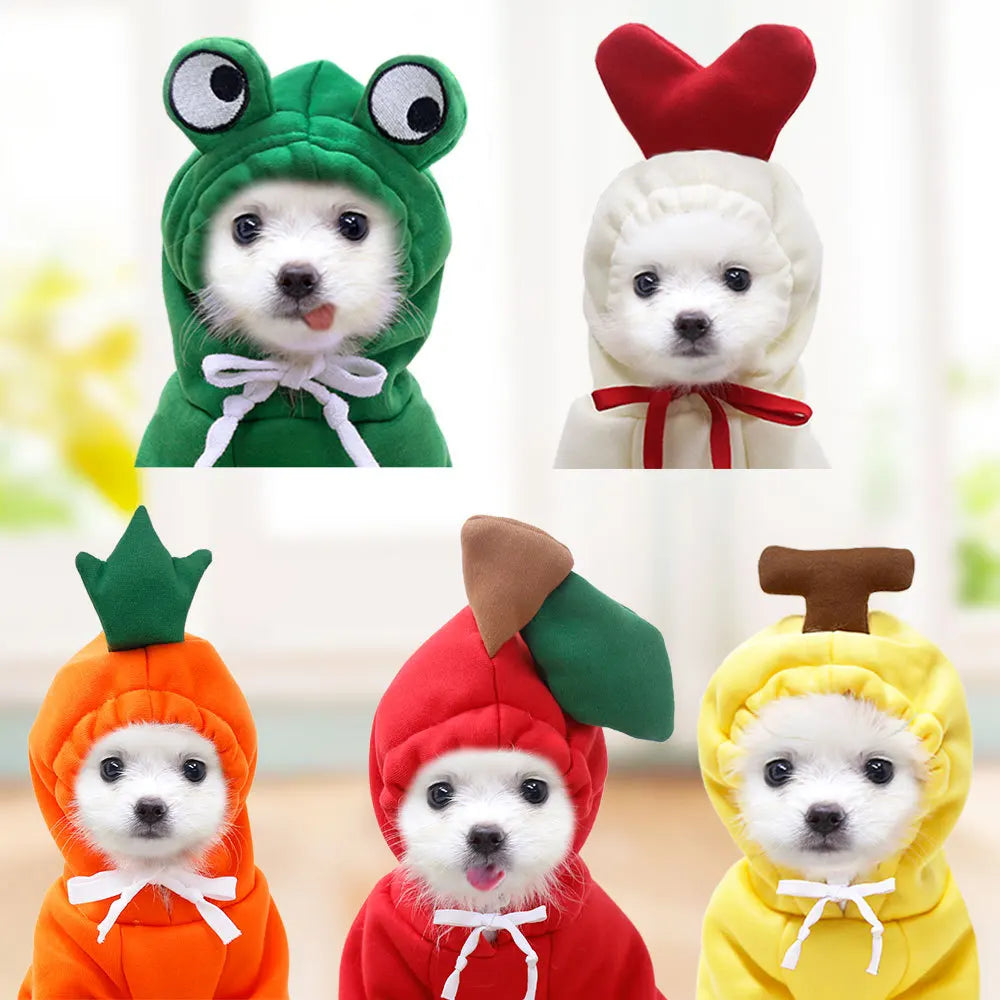 Pet Clothes Dogs Hooded Sweatshirt Warm Coat Cat Sweater Cold Weather Costume for Puppy