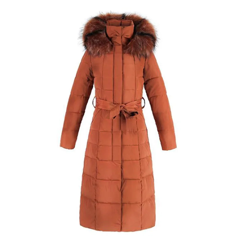 long Parkas style fashion quilted jacket women winter Thicken Warm Long Coat Clothing