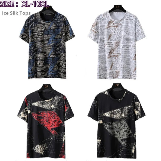 Oversized T Shirt Men Summer Top Short Sleeve Tshirts Oversized Plus 6XL 8XL 9XL 10XL Shirts