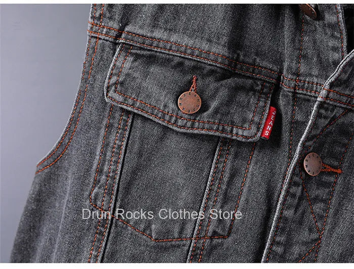 Sleeveless Jean Jacket Men Vest Denim Male Plus Size 4XL 5XL 6XL 7XL Oversized Waistcoat