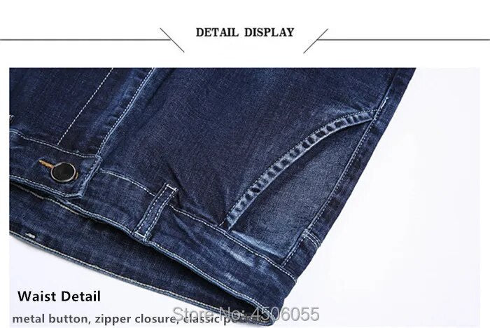 Jeans Men Big Size Male Denim Blue Pants Hip Hop Slim Fit