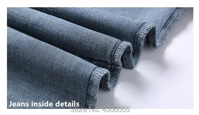 Jeans Men Big Size Male Denim Blue Pants Hip Hop Slim Fit