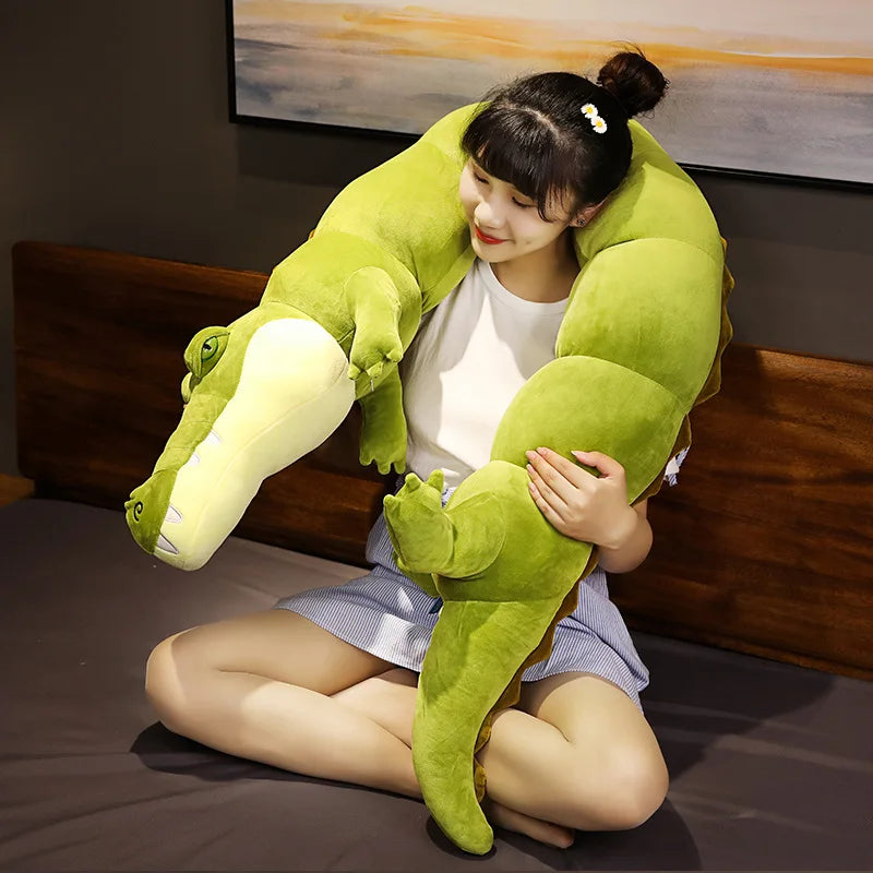 80-180cm Crocodile Toys Stuffed Pillow Doll Home Decoration Gift for Children