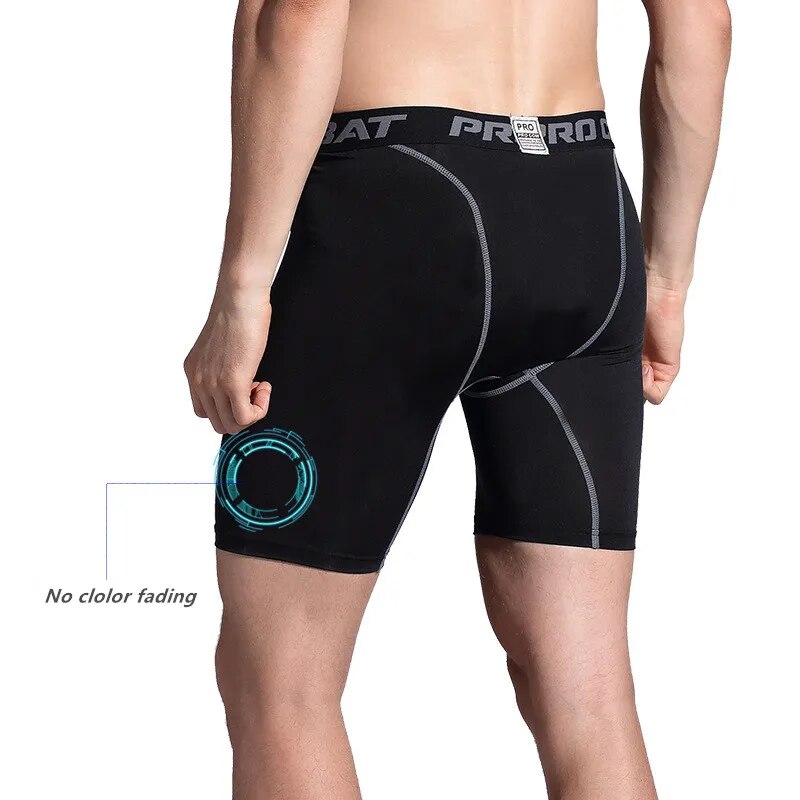 Men Sports Gym Compression Under Base Layer Shorts Tights Mens Quick Drying Pants