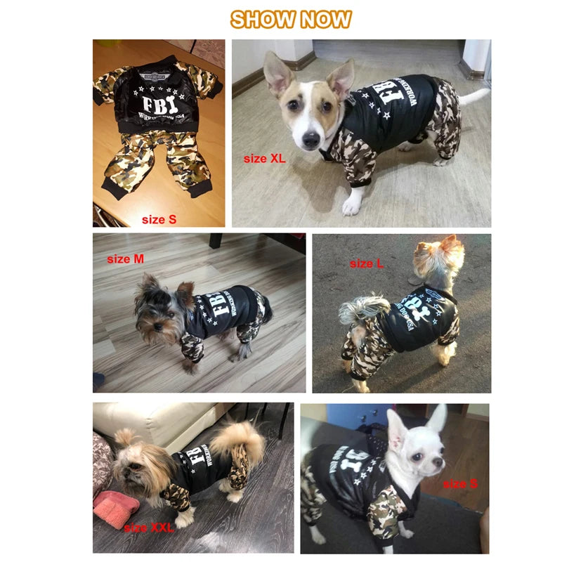 Pet Dog Clothes Thickening Dog Puppy Jumpsuit Costume Warm Winter Clothing