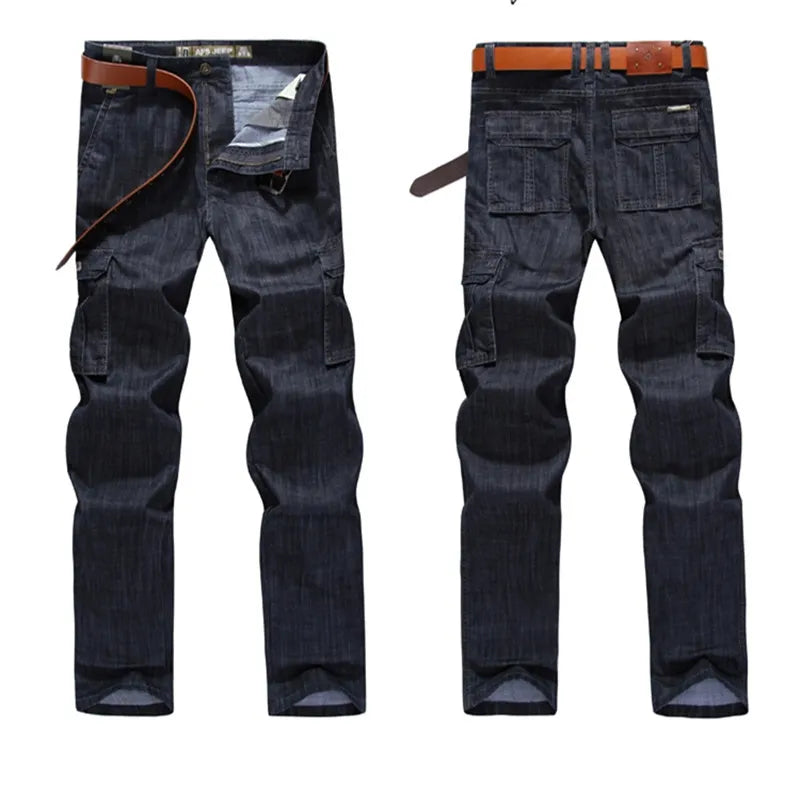 Cargo Jeans Men Big Size 29-40 42  Casual Military Multi-pocket Jeans Male Clothes