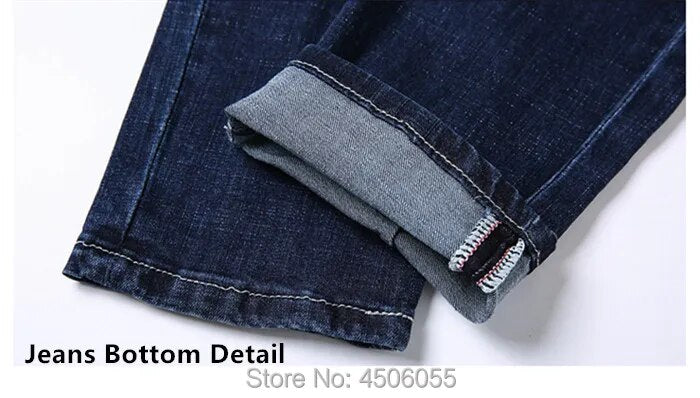 Jeans Men Big Size Male Denim Blue Pants Hip Hop Slim Fit