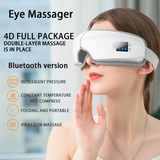 Eye Massager 4D Smart Vibration Eye Care Instrument Hot Compress Bluetooth Eye Massage Wrinkle