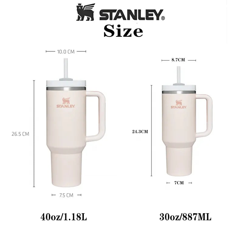 Stainless Steel Vacuum Insulated Tumbler with Lid and Straw 30oz/40oz Thermal Travel Mug