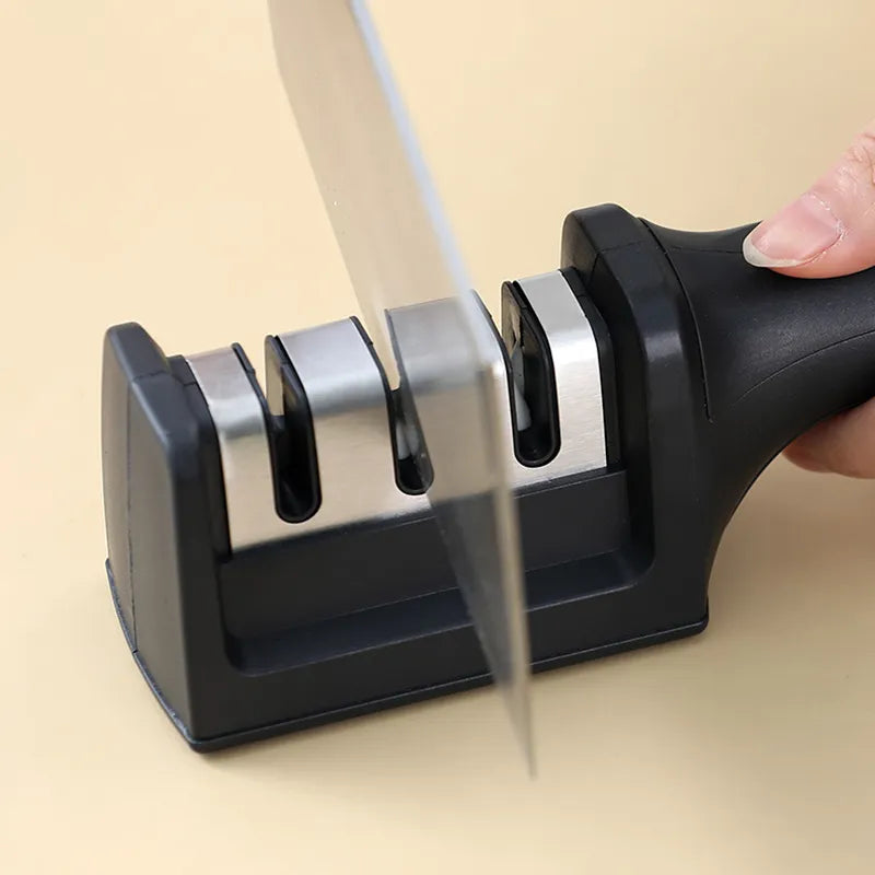 Knife Sharpener Handheld Multi-function 3 Stages Type Quick Sharpening Tool