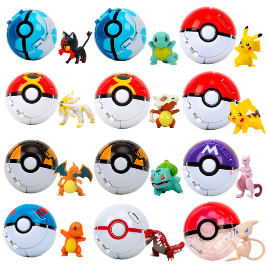 Pokemon Ball Pokeball Anime Figure Pikachu Squirtle Pocket Monster Variant Pokémon Elf Ball Toy