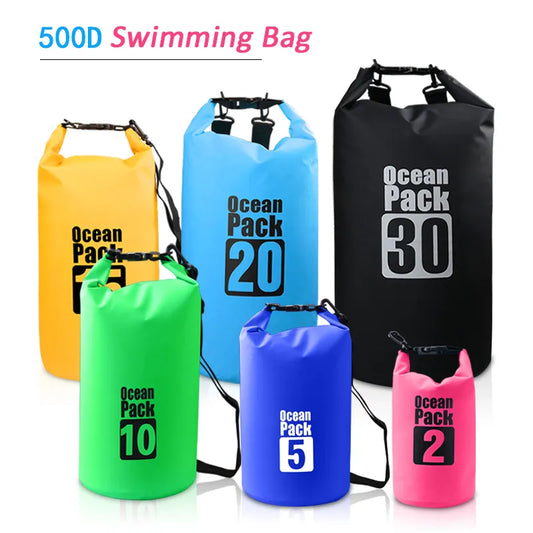 500D Waterproof Swimming Bag Dry Sack 2/5/10/15/20/30L Waterproof Floating Dry Bags