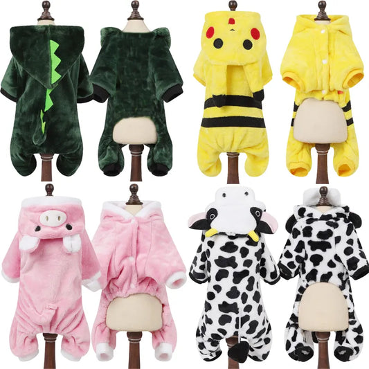 Pet Dog Clothes Soft Warm Fleece Dogs Jumpsuits Pet Clothing for Small Dogs Puppy Cats Hoodies