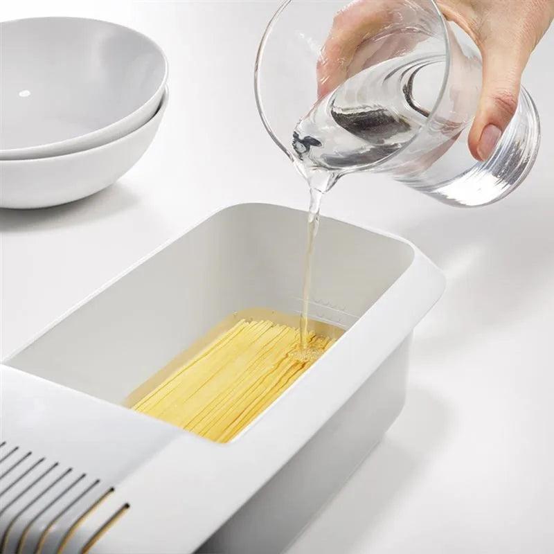 Microwave Noodles Pasta Cooker With Strainer Eco-Friendly Plastic