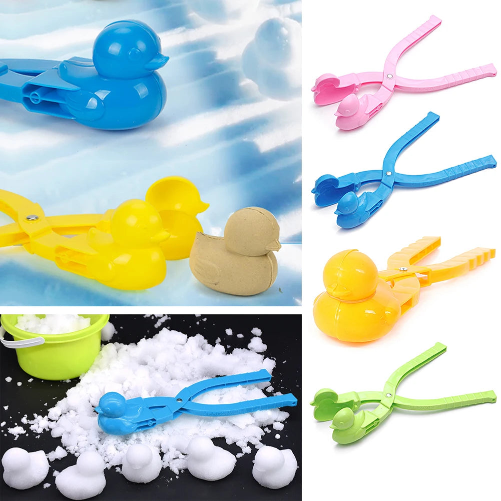 Duck Shaped Snowball Maker Clip Children Outdoor Plastic Winter Snow Sand Mold