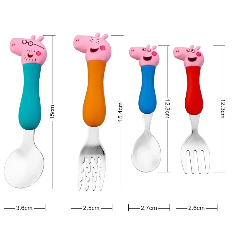 Tableware Fork Spoon Toy Figure Pattern Set