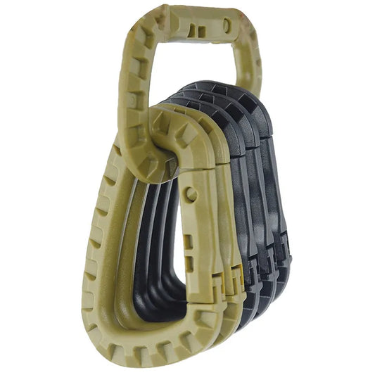 5pcs 8.5cm Tactical Backpack Buckle Fast Carabiner Plastic Hook D Shape For Outdoor Camping