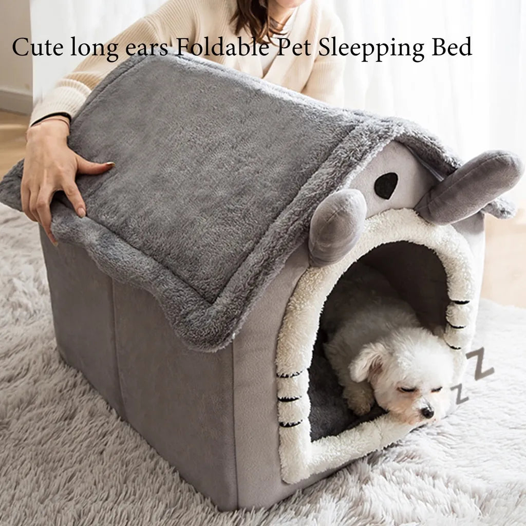 Cat /Dog bed Foldable Pet Sleepping Bed removable and washable cat house