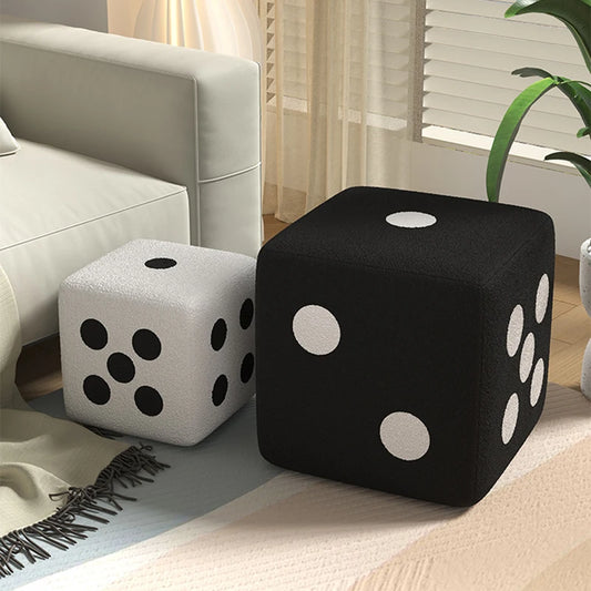 Living Room Dice Stool Wooden Makeup Home Foot Stool Bench Design Small Space Furniture