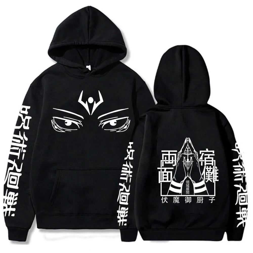 Anime Print Sweatshirts Men Hoodie Streetwear Clothe Plus Size Hoodie