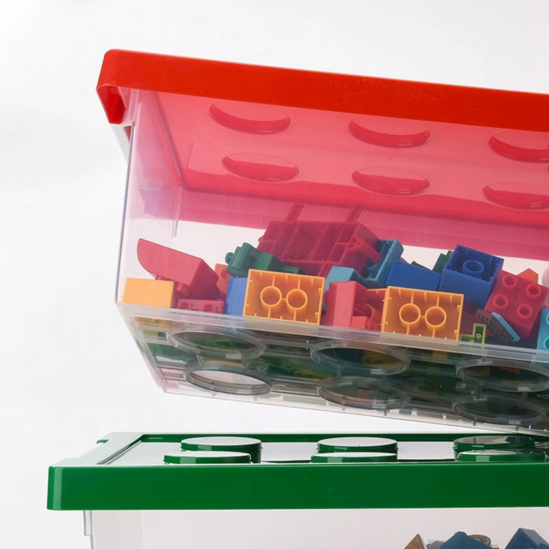 Kids Building Block Storage Box Toys Organizer Stackable Block Case Container