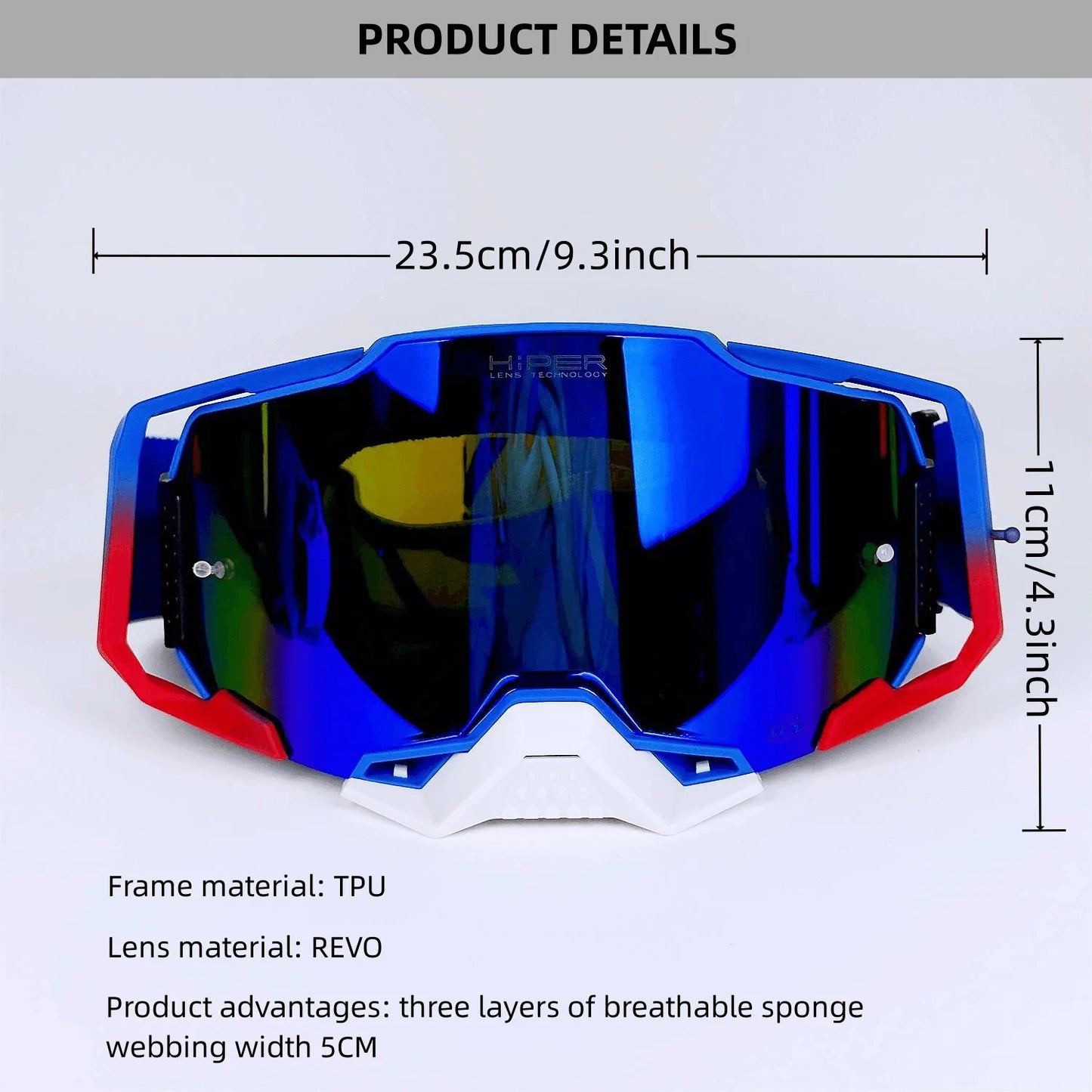 Motorcycle Glasses Goggles Off-road Lens