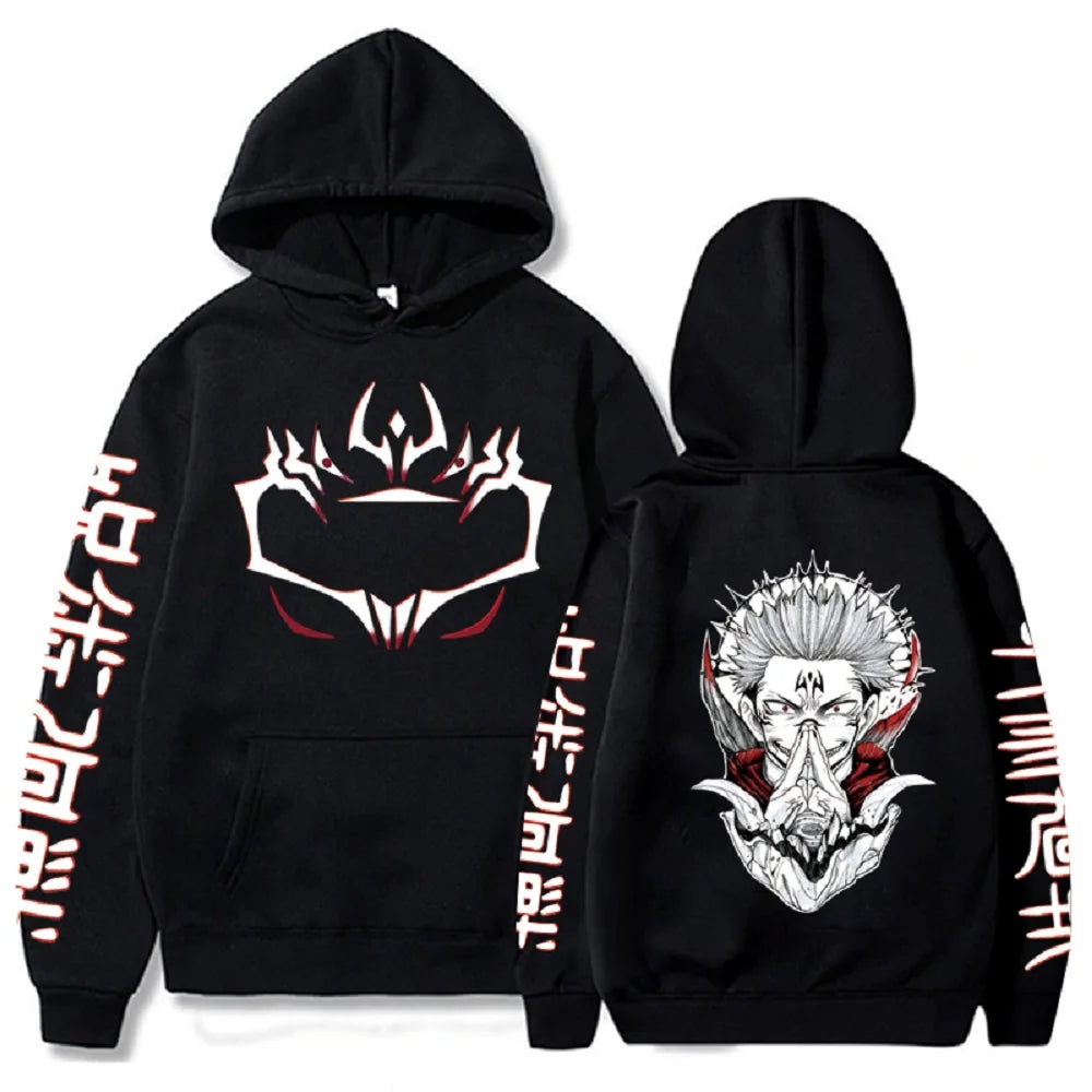 Anime Print Sweatshirts Men Hoodie Streetwear Clothe Plus Size Hoodie