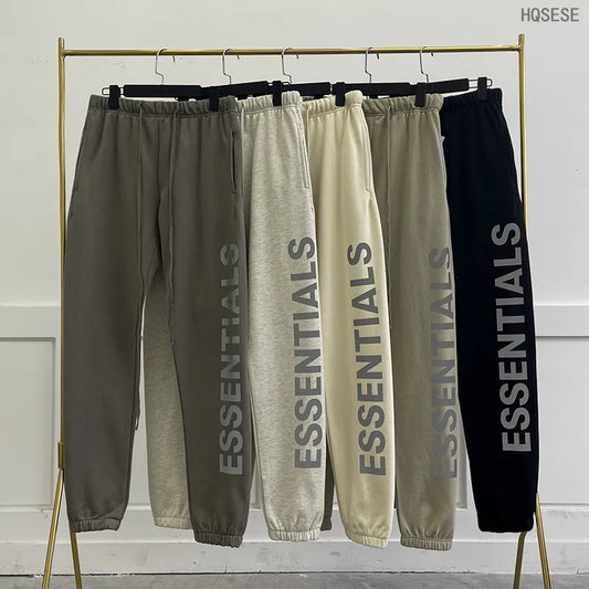 Pants Oversized Reflective Letter Sweatpants Streetwear Loose Men's 100% Cotton Sports Pants