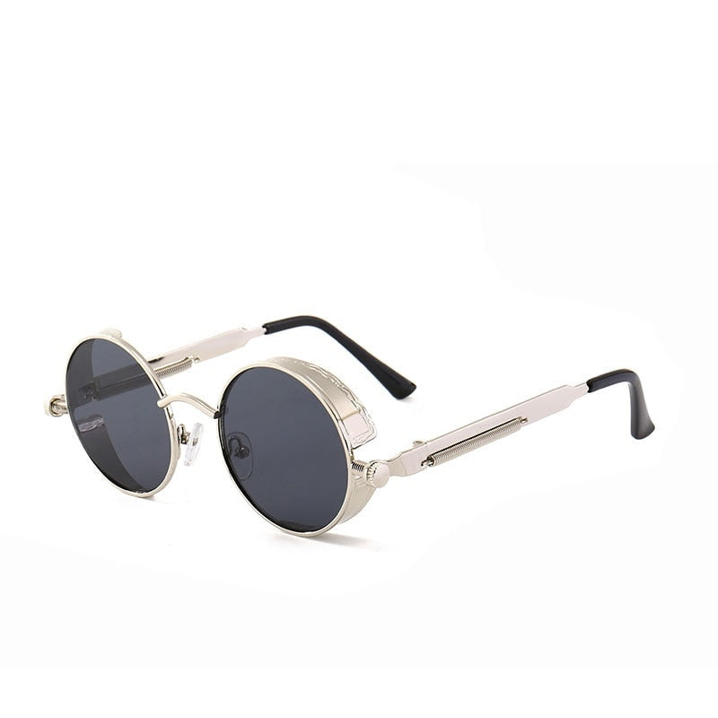 Metal Steam Punk Style Sun Glasses Steampunk Fashion Men Retro Round Sunglasses