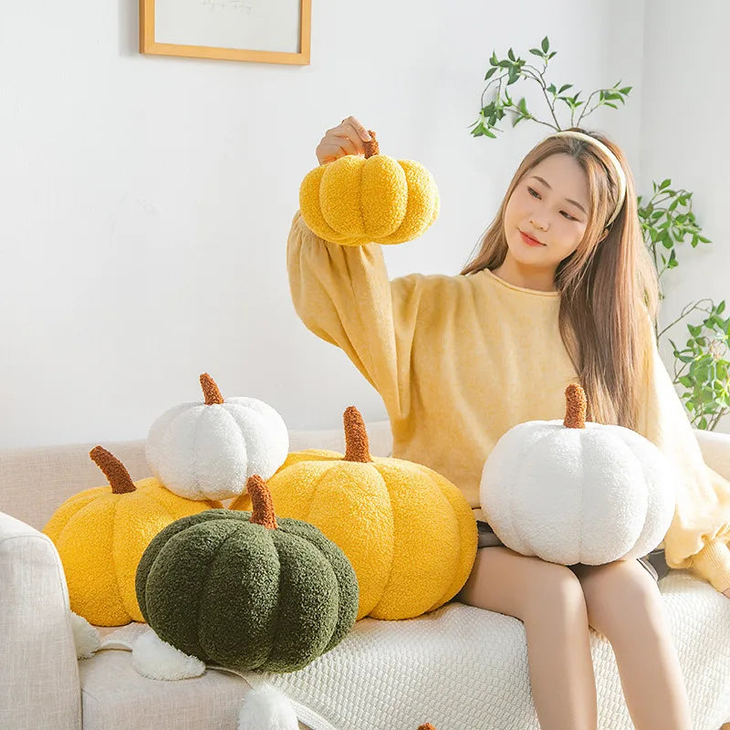 Pumpkin Toy Pillows Cute Plant Soft Stuffed Throw Pillow for Kid Cushion