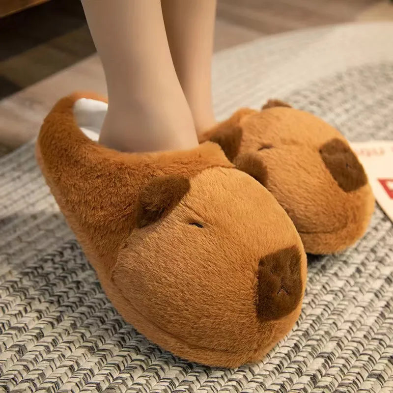 Capybara Cotton Slippers Half Wrap Home Soft Non-slip Warm Breathable Indoor Shoes