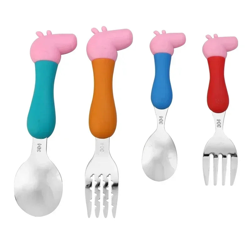 Tableware Fork Spoon Toy Figure Pattern Set